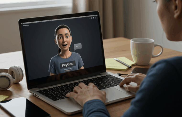 Como o HeyGen cria vídeos com avatar e voz realista usando IA